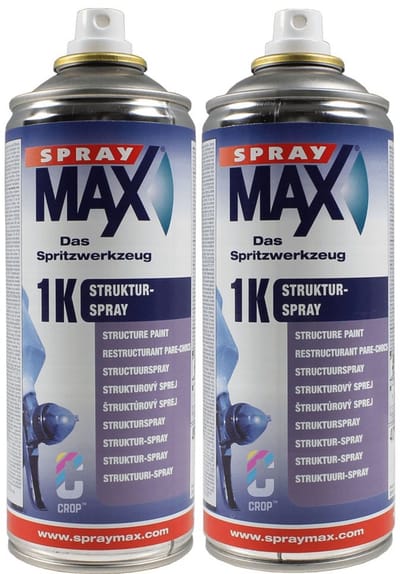1K Kunststof Structuurlak in Spuitbus SprayMax - Middel