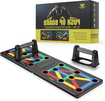 Opvouwbaar Push-up Board - Fitness Station - Full Body Training - 17 Combinaties Mogelijk - Inklapbaar Ontwerp - Zwart