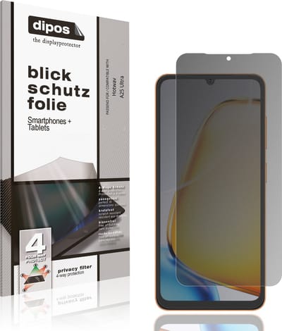 dipos – Matte Privacy Screenprotector geschikt voor Hotwav A25 Ultra | Anti-Spy Beschermfolie