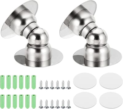 Magnetische Deurstopper - Deurhouder Buffer - Binnendeuren Beveiligen - U-vormig Sterk Magneet - 53 mm Lengte - Zilver