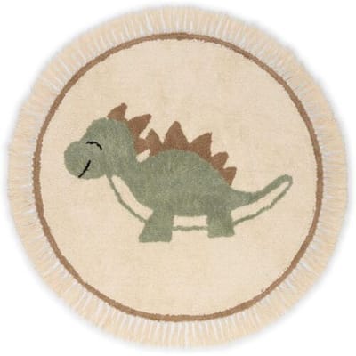 Prénatal vloerkleed Dino - Babykamer - Ecru - ø 94 cm