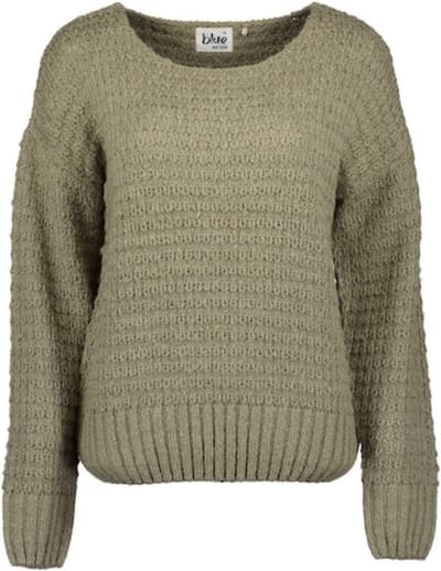 Blue Seven dames trui - gebreide trui ronde hals - 247856 - groen - maat 36