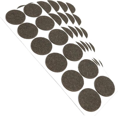 Viltglijders - Meubelviltjes Vloerbeschermers - Meubels Beschermen - 3.5mm Dik Naaldvilt - ø 34 mm - Bruin