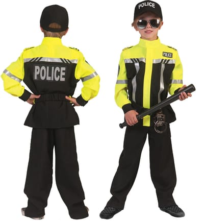 Verkleedpak politie agent jongen Policeman Paul 140 - Carnavalskleding