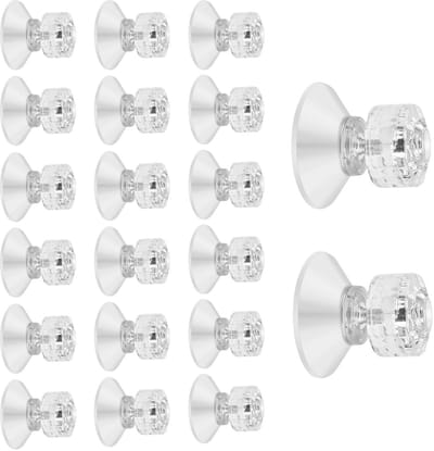 Dailygoods- Zuignappen 20 Stuks - 30 mm met Schroefdraad - PVC-zuignappen - Sterke Zuigkracht - Voorwerpen Ophangen - Veilig en Restvrij - Raamzuignappen