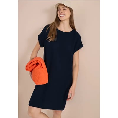Mousseline jurk met korte mouwen