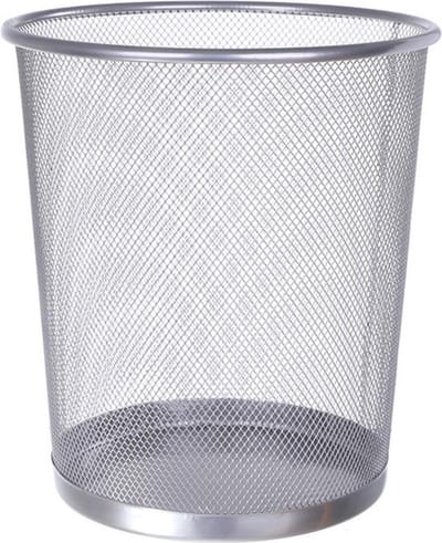 Papiermand 19 liter zilver