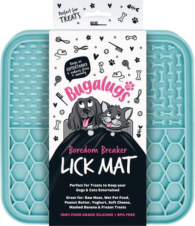 Bugalugs likmat voor dieren - Slowfeeder - Honden - Katten - Siliconen - Blauw