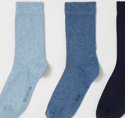 Damart - Set van 3 paar sokken van met name biologisch katoen - Dames - Blauw - 43/46