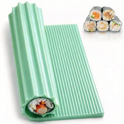 BOTC Sushi maker - Sushi mat - Sushi rollen - Rolmat - voor beginners en kinderen - 22 x 20 cm - Lichtblauw