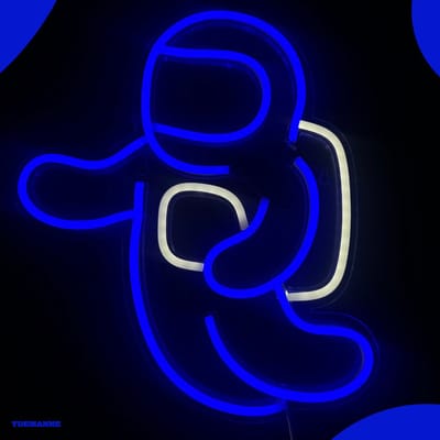 Neon Lamp - Astronaut - Dimbaar - Incl. Ophanghaakjes - Neon Sign - Neon Verlichting - Neon Led Lamp - Wandlamp
