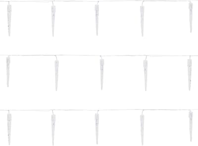 Kerstverlichting LED ijspegelverlichting koud wit 19 kegels 40 LED's 8 lichtstanden met timer
