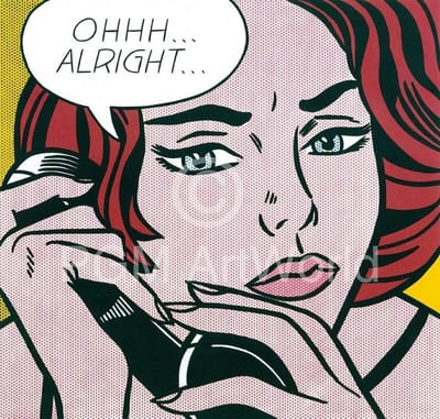 Kunstdruk Roy Lichtenstein - Oh Alright 35,5x28cm