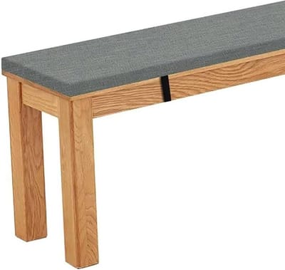 Bankkussen Rechthoekig - Zitkussen Bank - Extra Zitcomfort - Dubbel Antislip Ontwerp - 130x40x5cm - Grijs