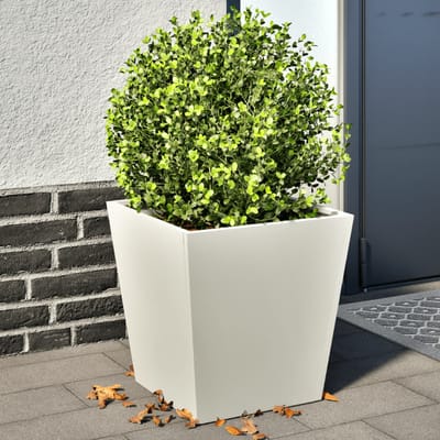 vidaXL - Plantenbakken - 2 - st - 40x40x40 - cm - staal - wit