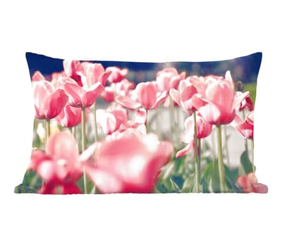 Sierkussens - Kussentjes Woonkamer - 50x30 cm - Tulpen - Bloemen - Natuur