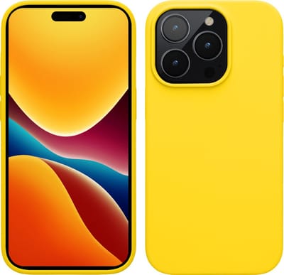 kwmobile Case voor iPhone 15 Pro - Slank TPU-Hoesje met Zachte Afwerking - In stralend geel