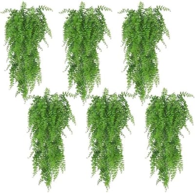 PromoHome Kunstmatige Hangplanten Set - 6 Stuks Nep Klimop Ranken 85cm, Groene Bladeren voor Binnen en Buiten Decoratie, Onderhoudsvrije Faux Planten voor Woonkamer, Keuken, Balkon, Tuin