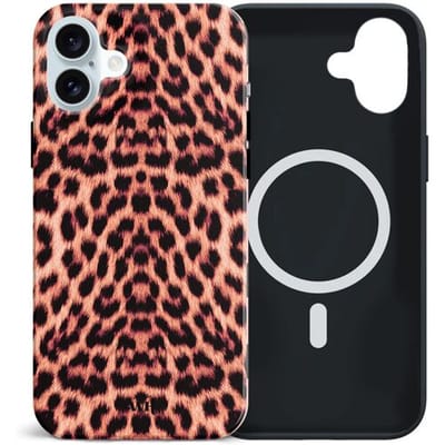 xoxo Wildhearts siliconen hoesje geschikt voor iPhone 16 hoesje - Leopard Dream - Magnetisch telefoonhoesje - Magneet case - Kwalitatieve backcover - TPU materiaal - Tijgerprint - Luipaardprint - Dierenprint