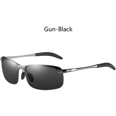 Klassieke Metalen Mannen Gepolariseerde Zonnebril Mode Rijden Vissen Halve Frame Retro Zonnebril Luxe Designer Brillen UV400