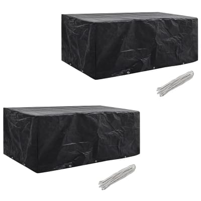 vidaXL - Tuinmeubelhoezen - poly - rattan - 2 - st - 8-persoons - 229x113 - cm