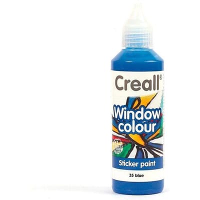 Peinture repositionnable pour vitres Creall Glass 80 ml - bleu foncé blauw
