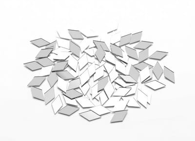 Maison Elara Vierkante Spiegel Tegels 200 Stuks - Acryl - Zilver - Voor DIY Projecten en Decoratie