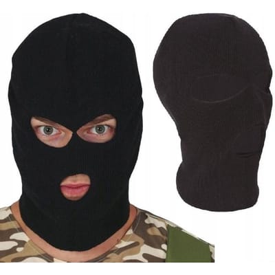 Zwarte Militaire Balaclava Soldaat Commando Dief Ninja Camouflage Bal black