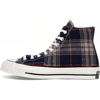 Converse Chuck Taylor All Star 70 Hi Plaid Pack Marineblauw 162406c 43 black
