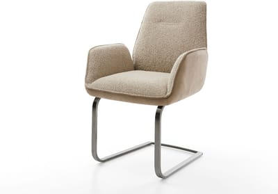Sledestoel Zoa-Flex sledemodel vlak roestvrij staal materiaalmix mud pocketveer kern