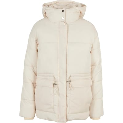 Urban Classics - Waisted Gewatteerd jack - M - Ivoorkleurig