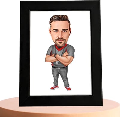 Coach Karikatuur - Karikatuur met Jouw Foto - Cadeau - Verjaardag - Kerst - Kado - Valentijn - Gepersonaliseerd Cadeau