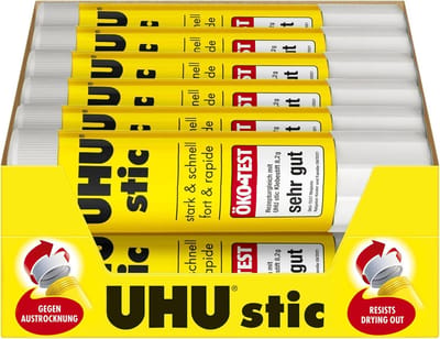 Wasbare Lijmstift 21g - Set van 12 Stuks voor Creatief Gebruik, School en Kantoor