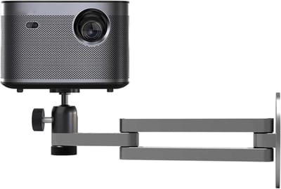 Projector muurbeugel - Projector ophangsysteem - Projectie optimaliseren - Flexibele 2-assige aanpassing - Inklapbaar ontwerp - Zilverkleurig
