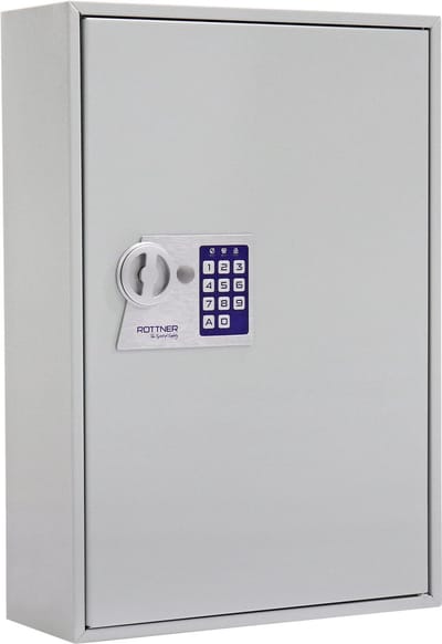 Rottner Sleutelkast S 200EL – Sleutelkluis met Elektronisch Codeslot – voor 200 Sleutels – Sleutelkast voor Kantoor en Bedrijf – 55x38x14 cm