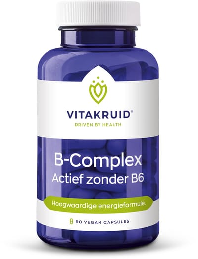 VitaKruid - B-complex Actief zonder B6 - 90 vcaps