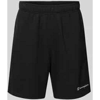 Sweatshorts met elastische band en labelstitching