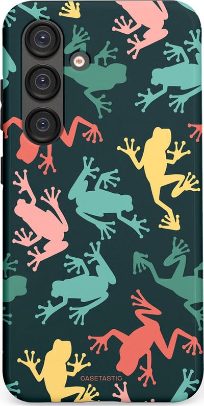 Casetastic Hoesje Geschikt voor Samsung S25 - Stijlvolle Beschermende Duo-layer Case - Regenwoud Kikkers