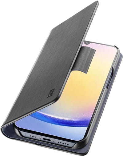 Cellularline Book Hoesje - Geschikt voor Samsung Galaxy A26 - Met Pasjes & Standfunctie - Zwart