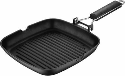 San Ignacio Grillpan Valencia Zwart 24x24x3.7cm Aluminium - Koken - Bakken - Alle warmtebronnen - Anti Kleeflaag