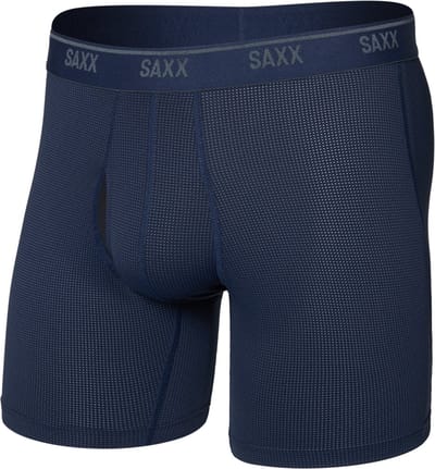 SAXX Heren Boxershort Quest Quick-Dry Mesh - Boxer met BallPark Pouch® - Onderbroek Sneldrogend & lichtgewicht - Donkerblauw - M