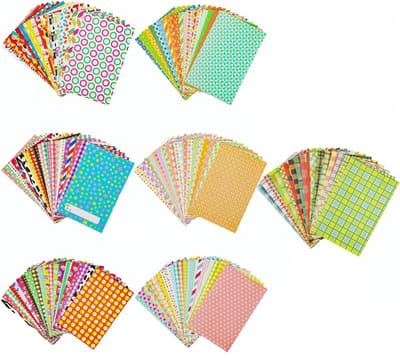 Dailygoods - Kleurrijke mini-fotolijsten, mini-fotoalbum, 140 stuks fotorandsticker, kleurrijke doe-het-zelf papieren fotolijststickers, compatibel met Fujifilm Instax Mini 11/9/8/70/7s/90/26 Instant