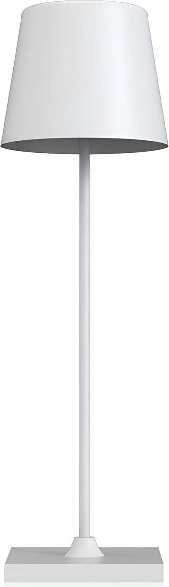 LED Tafellamp Draadloos Oplaadbaar - Brinton Orvex - Dimbaar - Warm Wit 3000K - Spatwaterdicht IP44 - USB-C - Wit