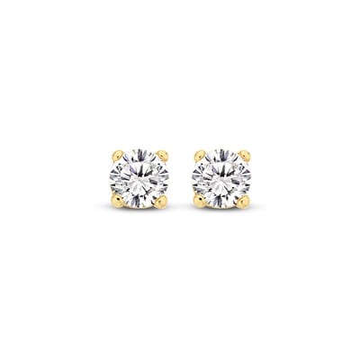 New Bling Goud 9NBG-0095 Oorknop Zirkonia - Chaton - 3mm - Goud