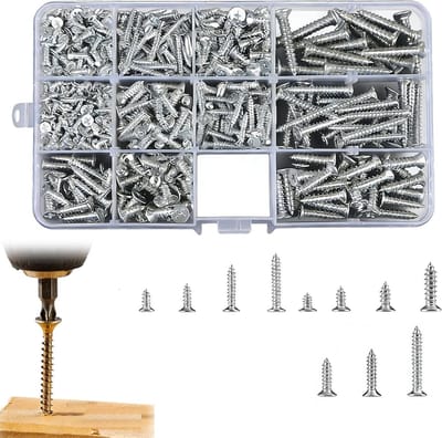 Set van 800 Roestbestendige Zelftappende Schroeven - 11 Maten voor Meubelmontage, DIY-projecten en Auto-onderhoud