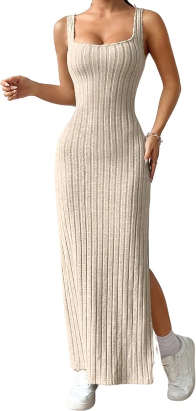 Bovista Open Rug Jurk - Backless - Body - Jurk - Shirt - Beige - Maat XS