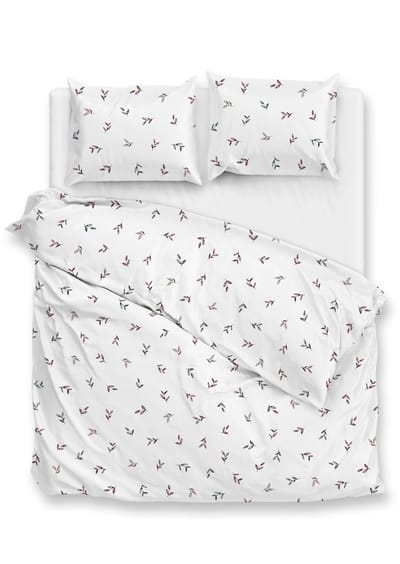 Zohome Sienna Dekbedovertrek - Lits-jumeaux - 240x200/220 cm - White