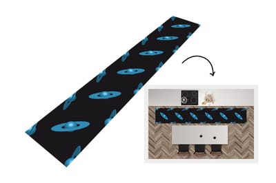 Keukenloper - Loper keuken - Planeten - Blauw - Kinderen - Design - 300x50 cm - Keukenloper vinyl