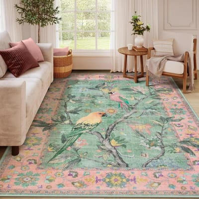 Oosterse schilderkunst Bloemen Vogels Tapijten voor Slaapkamer Woonkamer Decor Lounge Balkon Mat Salontafel Keuken Eetkamer vloerkleed 120*160cm