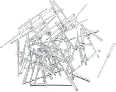 Blindklinknagels met brede flens 50 stuks voor stevige bevestiging en duurzame constructie, 4 mm greepdiameter, 12 mm greeplengte, 8 mm flensdiameter van aluminiumlegering